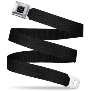 C7 Full Color Black Seatbelt Belt - Black Webbing