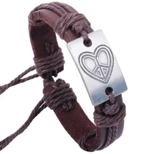 Heart shape Leather Bracelets Unisex Bracelets Cowhide Bracelets Wrist Chains