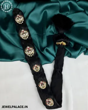 Jewel Palace Bharatanatyam Savaram And Kunjalam Kemp jadai billai with flowers Set Hair Accessories Choti JH3311