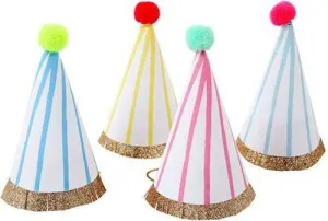 Meri Meri Mini Striped Pom Pom Party Hats