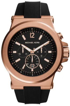MICHAEL KORS DYLAN MK8184 Chronograph Black Dial Black Rubber Men's Watch