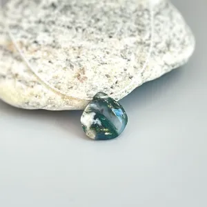 Moss Agate necklace, Handmade crystal gemstone choker necklace for women