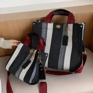 New Canvas Shoulder Bags for Women 2023 Big Capacity Ladies Bag Female 2 Sizes  Purses and Handbag Large Shopping Bag.
