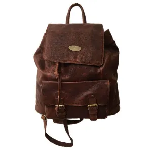 Saxon Tan Leather Backpack