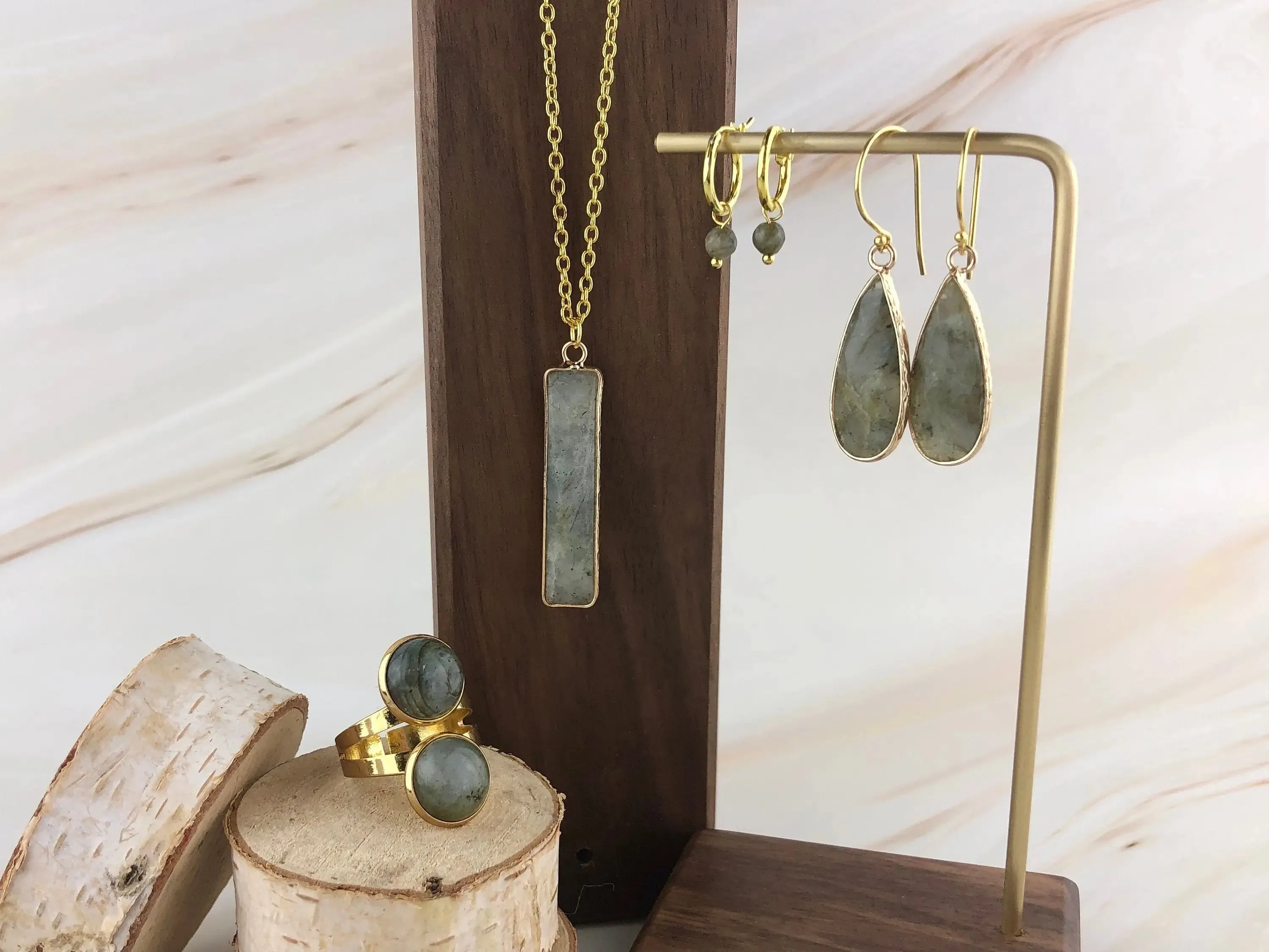 SpotLight Jewelry - Labradorite Jewelry Set - Gemstone Jewelry