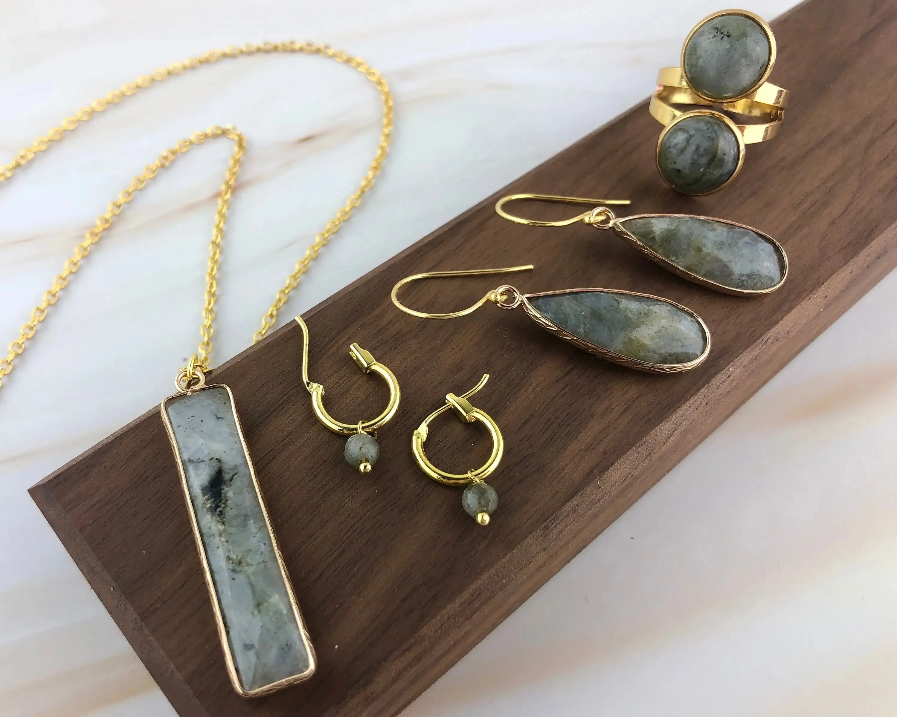 SpotLight Jewelry - Labradorite Jewelry Set - Gemstone Jewelry